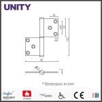 HFG403520 Mortice Door Hinge Polished Stainless Steel For Commercial Office