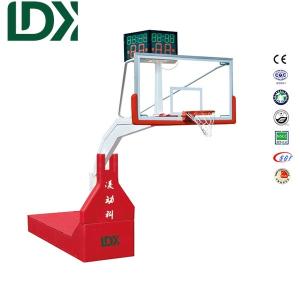 China Durable Basketball Equipment Set Electric Hydraulic Folding Basketball Stand factory