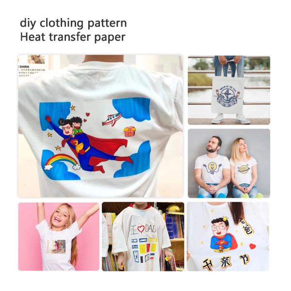 China Print On Dark T-Shirts Heat Press Inkjet Transfer Paper With Self Weeding A4 Inkjet Paper factory