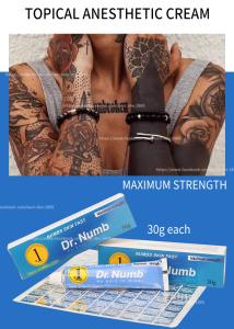 China DR NUMB 10g Tattoo Painless Cream Lidocaine Cream Permanent Makeup Numbing Cream Eyeliner Tattoo Numb Cream factory