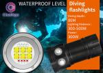500 Watt Ultra Bright LED Flashlight Red Blue Waterproof For Camping Hiking