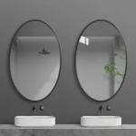 Laminated Tempered Mirror Oval Commercial Mirrors For Bathrooms
