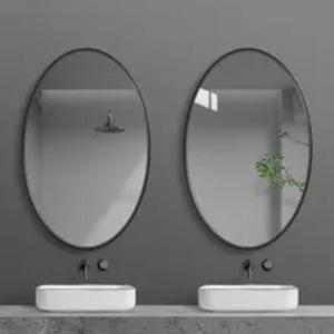 China Laminated Tempered Mirror Oval Commercial Mirrors For Bathrooms factory