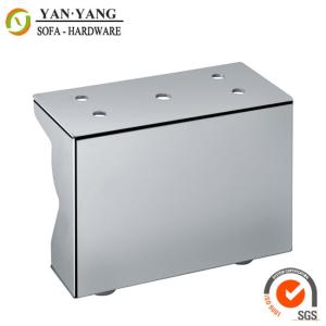 China 60mm high durable furniture fitting zinc alloy square sofa legs SL-117 factory