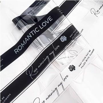 Lizhiran Internet Celebrity Romantic English Opp Waterproof Simple Cellophane