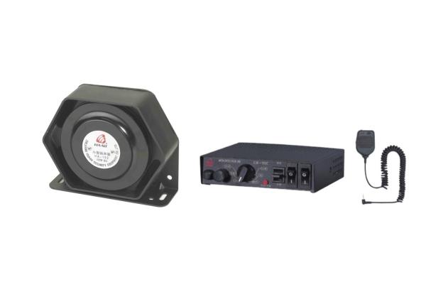Loud Warning Police Siren Speaker PA System , Emergency Electronic Siren