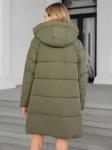 Classic Four Pocket Mid-Length Thickened Down Jacket, machine washable, woman