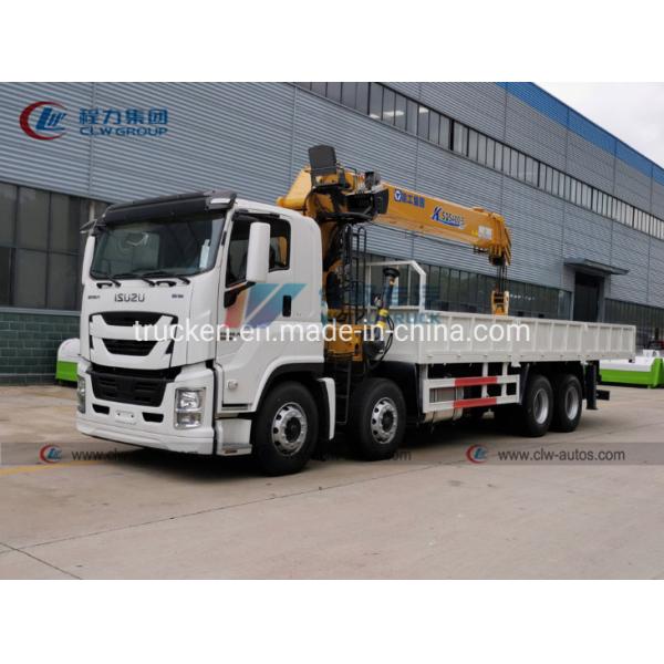 China Isuzu Giga 8x4 Truck Mounted Hydraulic Telescopic Straight Boom Crane factory