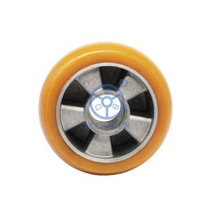 China Aluminium Core Polyurethane Single Wheels 5 Inch 6 Inch 8 Inch For Pallet Trucks Pallet Jack Industrial Trolleys factory