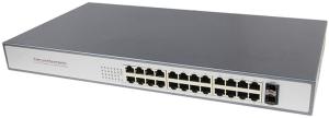 China 24 Ports Ethernet Network Switch 10/100/1000M 2 SFP Slot For CCTV Project factory