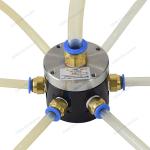 6 Channels Air Gas Pneumatic Rotary Union Slip Ring With Pressure -100KPa ~ 0