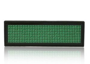 China Green Mini Scrolling LED Name Badge Rechargeable For Advertising factory