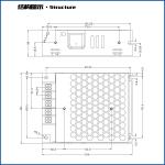 AC 100-240V 60W Slim Power Supply 12V 5A LED Driver 104*82*36mm