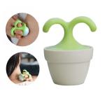 Roller Ball Handheld Body Massager Cute Mini Potted Plant Shaped 360 Degree