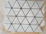 White Arrows Marble Mosaic Tile For Hotel / Restaurant Bathroom Wall