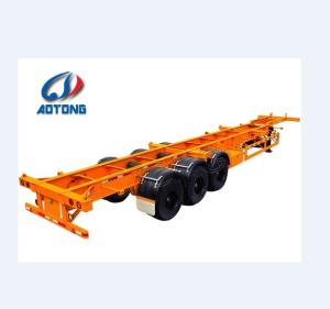 China 3 * 13ton Capacity Axles 45ft Skeleton Semi Trailer with 2''/3.5'' Bolt Type Kin Pin factory