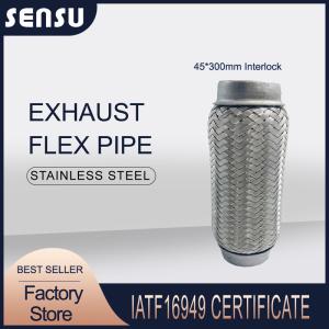 China 45x300mm Stainless Steel Auto Exhaust Flexible Pipe Inside Interlcok factory