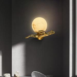China Indoor Bedroom Wall Lamp With Modern Pure Copper LED Lighting 300mm*200mm factory