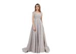 Unique Backless Wedding Bridesmaid Dresses / Bow Sash Long Wedding Dress