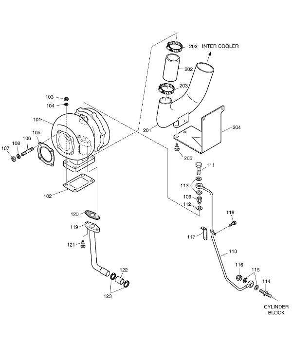 65.09100-7080A 65091007080A Turbocharger DOOSAN Excavator Spare Parts For DX225LCA DB58