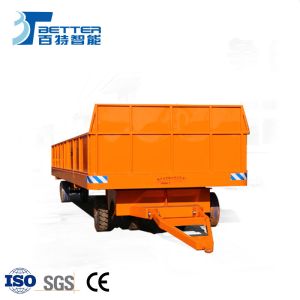 China 5t Yellow Four Side Rails Baggage Dolly Trailer Industrial Trailer on sale