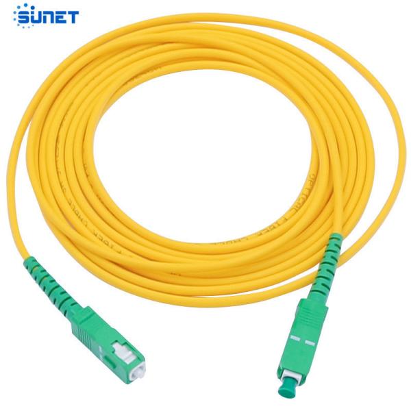 China SM Simplex Sc-Sc APC Optical Fiber Patch Cord  / Armored Fiber Optic Patch Cable factory