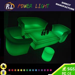 China Lounge Furniture Plastic LED Illuminated Sofa Sets factory