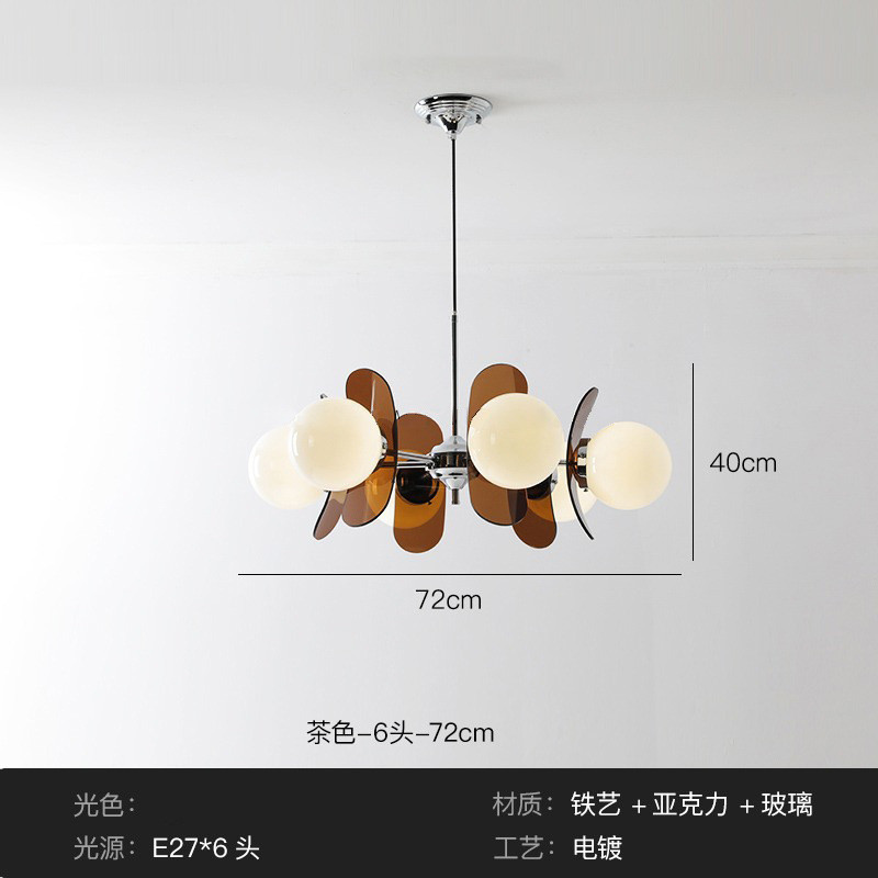 Nordic Middle Ancient Acrylic Beans Pendant Lamp Living Room Dining Room Study Restaurant lamp(WH-AP-548)