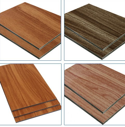 B1 FR Grade Wood Grain Metal Panels Kitchens Bathrooms Decoration