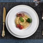Private Label White Porcelain Dinner Set Unbreakable Handmade Ceramic Dinnerware