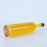 Custom Logo 700ml 750ml High Flint Round Shape Glass Bottle with Screw Top