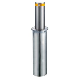 China Silver Automatic Rising Bollards 155 Kg 100m Wire Control Stainless Steel Bollard factory