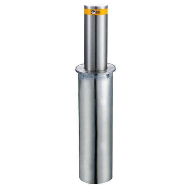 Silver Automatic Rising Bollards 155 Kg 100m Wire Control Stainless Steel