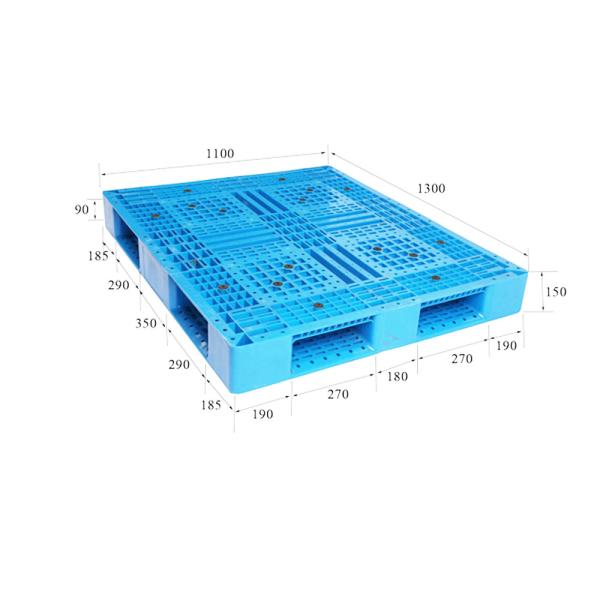 China 100% Recycled One Way Plastic Pallets Blue Plastic Reusable Pallets factory