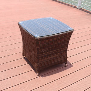 China Courtyard Rattan Tea Table Combination Furniture Wicker Tea Table Brown factory