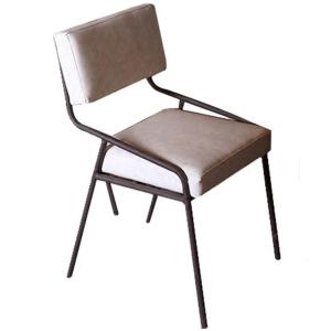 China Non Slip Modern Metal Dining Chairs , Leather Dining Chairs With Metal Legs factory