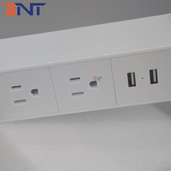 Multimedia clamp on desk mount socket for meeting room