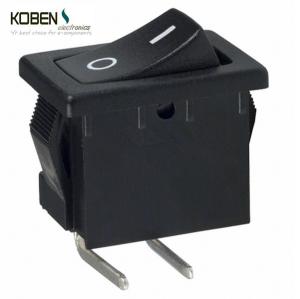 China Black Rocker Switch Parts 2 Pins R1966ABLKBLKFR E- Switch SPST 15A 125V factory