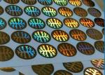 Gold Anti - Fake Security Hologram Sticker Customized Size With Shape