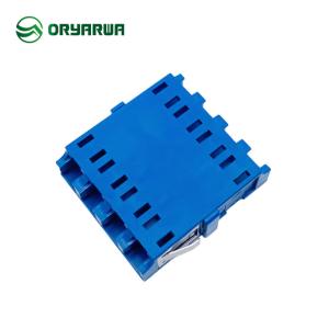 China Flangeless LC Quad Fiber Optic Adapter Integrated Type factory