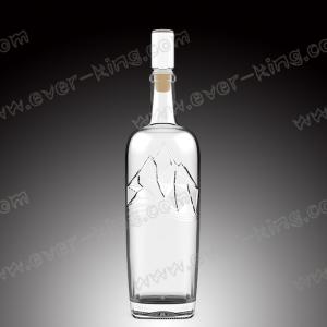 China Crystal White Flint Custom Glass Bottle 750 ML for Luxury Liquor and Spirit factory