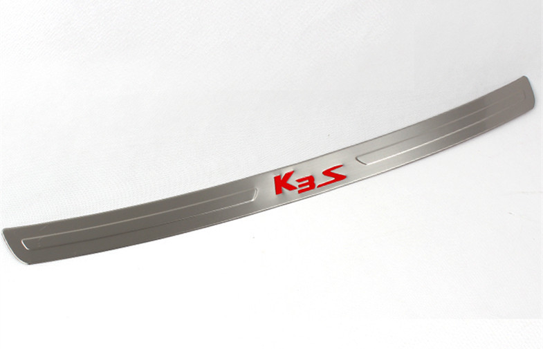 Red LOGO Outer Back Illuminated Door Sill Plates For KIA K3S 2013 2014