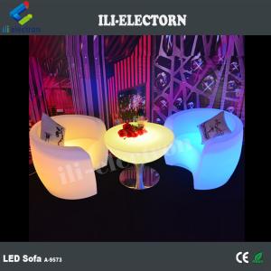 China Commercial PE Plastic LED Glow Furniture , Illuminated LED Lounge Sofa factory