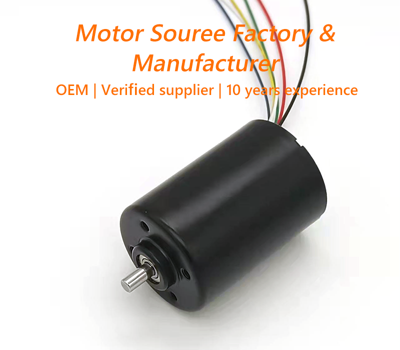 8mm Shaft Electric Brushless DC Motor High Speed With Terminals
