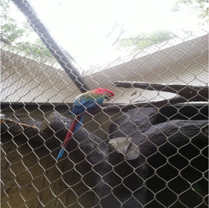70% Opening Area Zoo Ferrule Wire Rope Mesh For Corrosion Resistant Applications