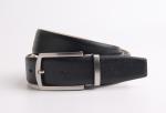 Saffiano Genuine Mens Leather Dress Belt 3.5cm Width 0.18kg Black Color