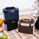 Outdoor Polyester Insulated Lunch Bag With Double Zippers
