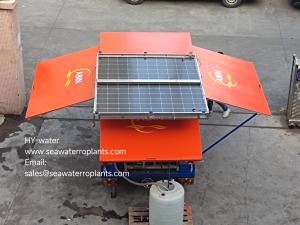 China Solar powered mobile salt sea water ro water desalination machine factory