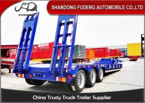 China 50000 Kilograms Low Bed Semi Trailer FUWA Tri-Axles Mechanical Suspension factory