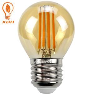China G45 4W Amber LED Filament Bulb E27 230V Vintage LED Edison filament light Bulb factory